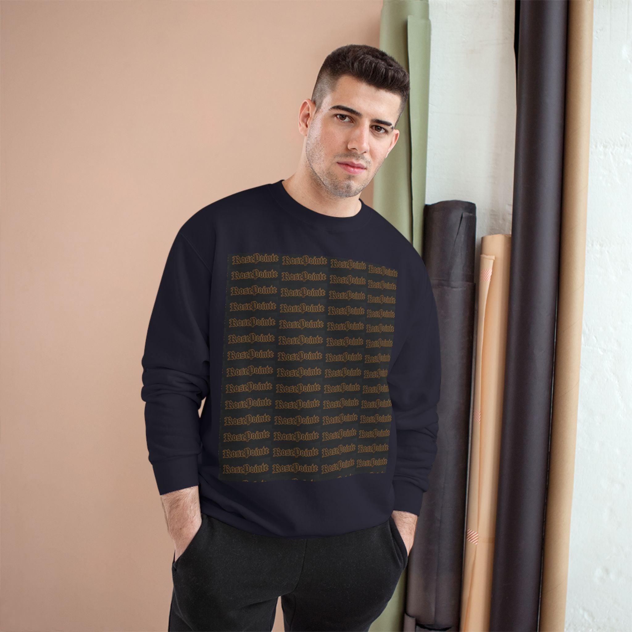 Champion collaboration rosepointe Sweatshirt moon light